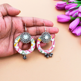 Oxidised Charm Ghungroo Earrings