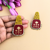 Rustic Royale Hand-painted Earrings
