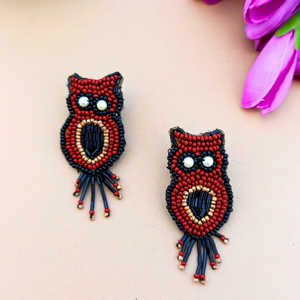 Owl Beaded Earrings
